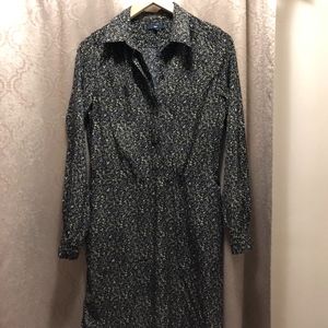 Partial Button Down Dress with Pockets